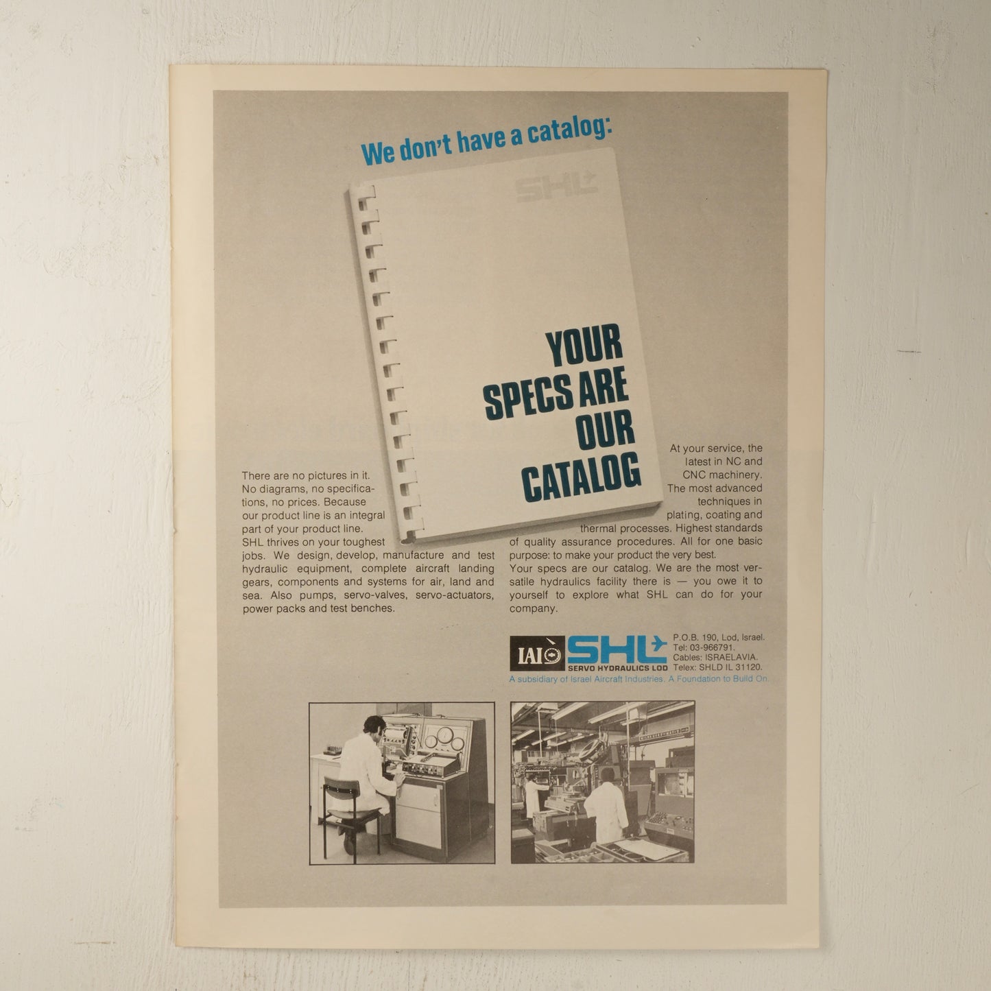 IAI Specs are our Catalog