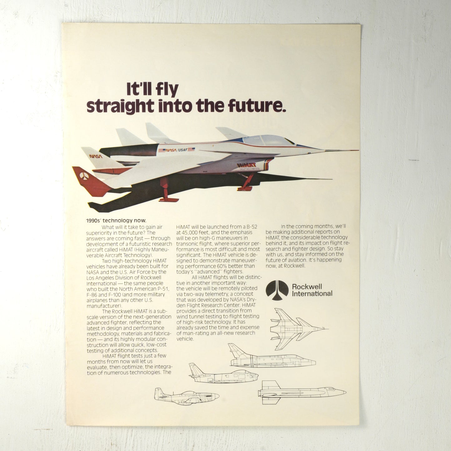 Rockwell HiMAT Straight Into the Future