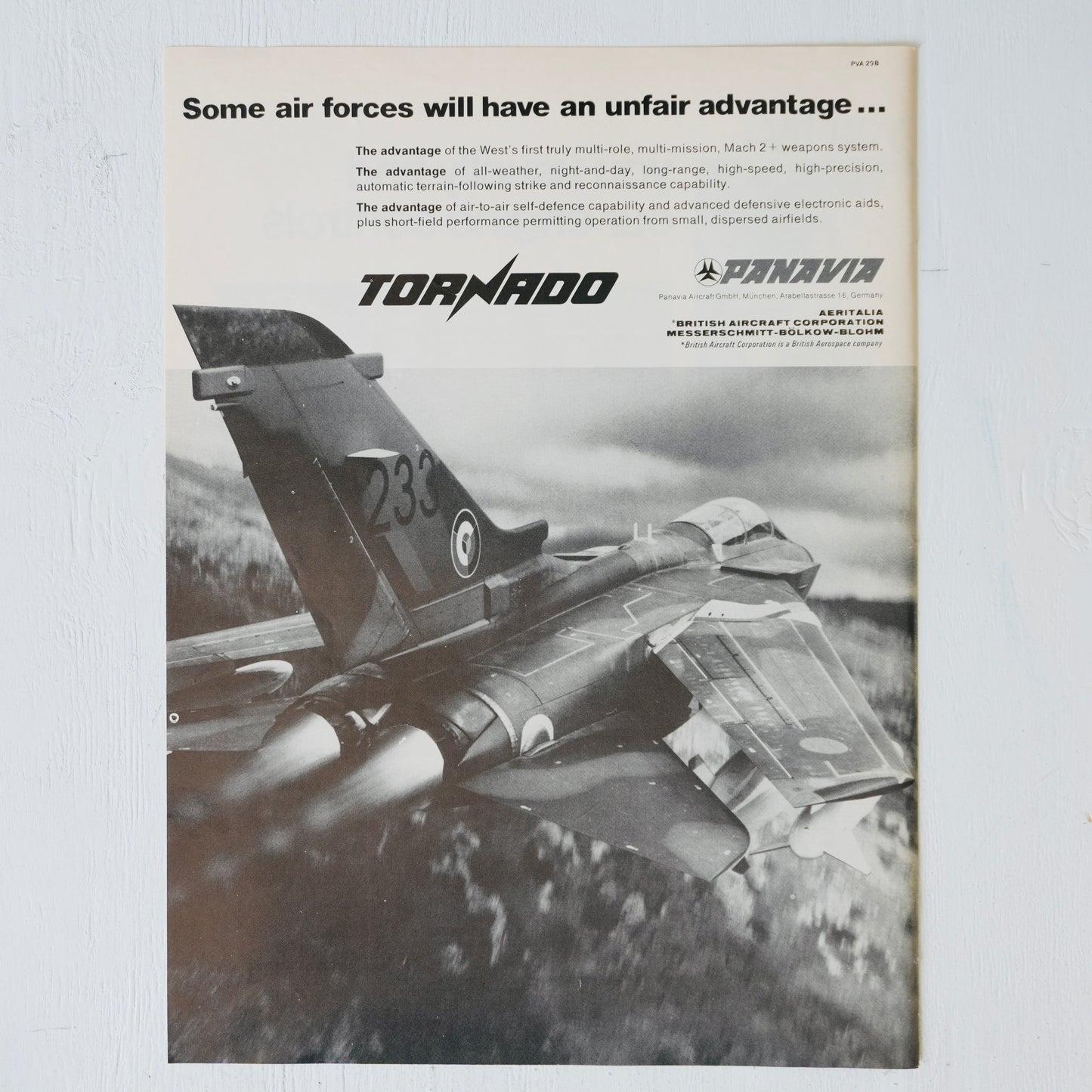 Panavia Tornado Unfair Advantage Ad
