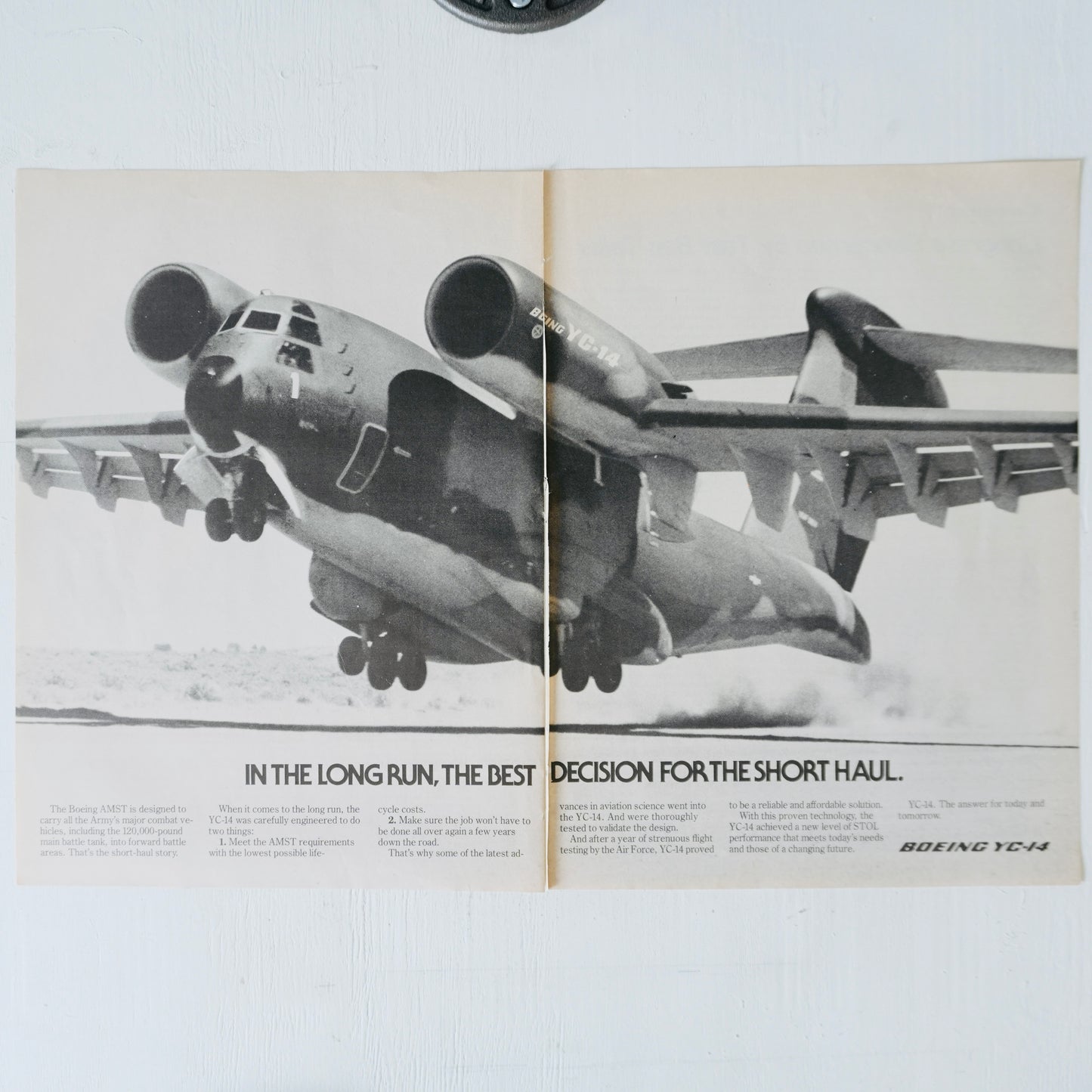 Boeing YC-14 In the Long Run 2-Page Ad