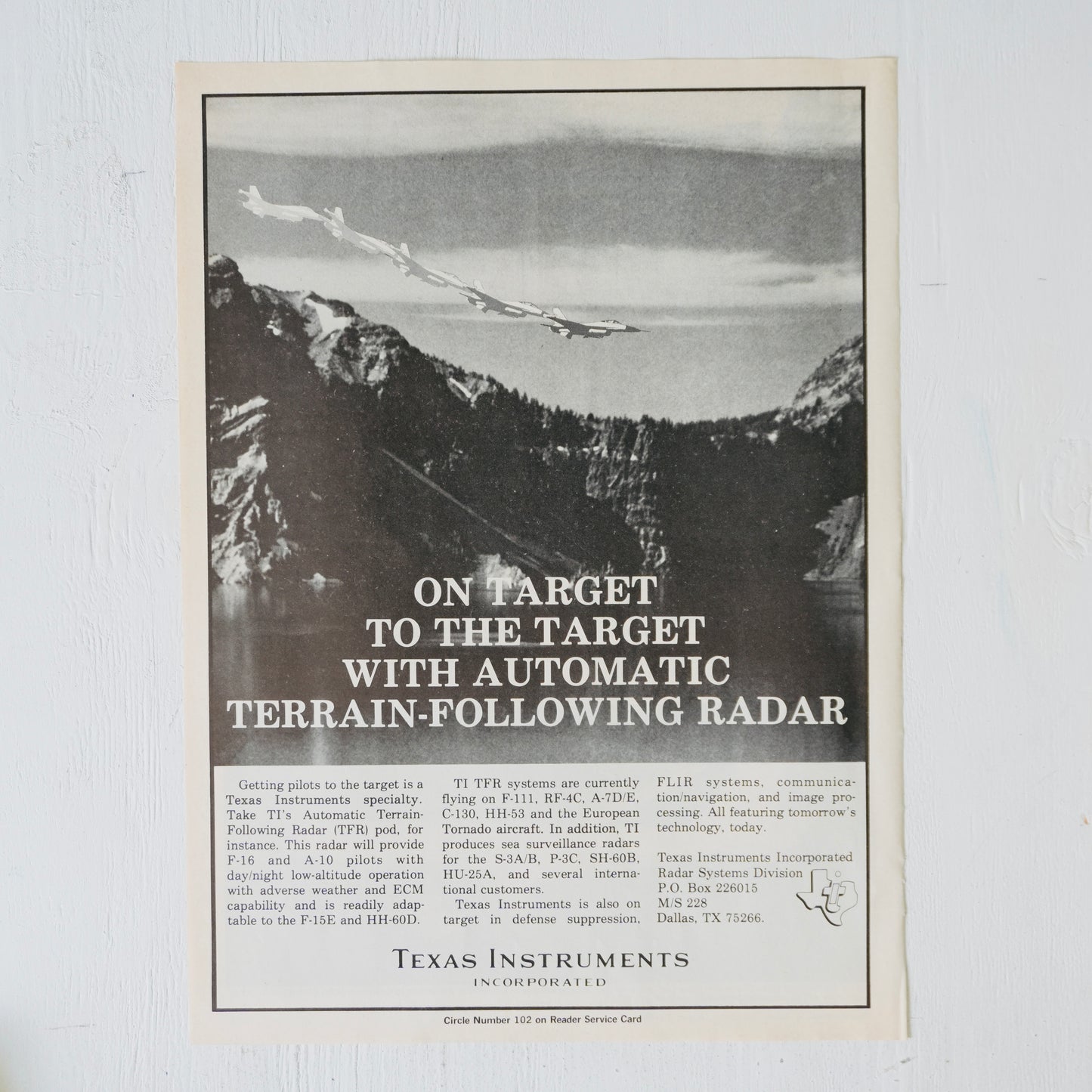TI F-16 Terrain Following Radar