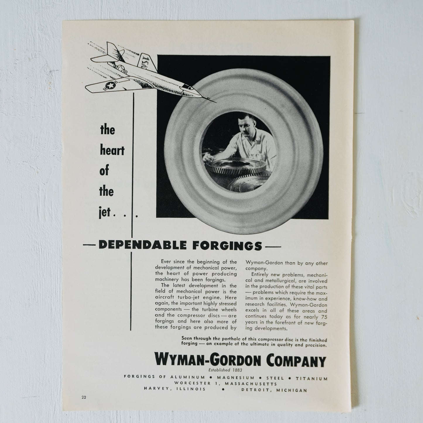 Wyman-Gordon Heart of the Jet Forgings Ad