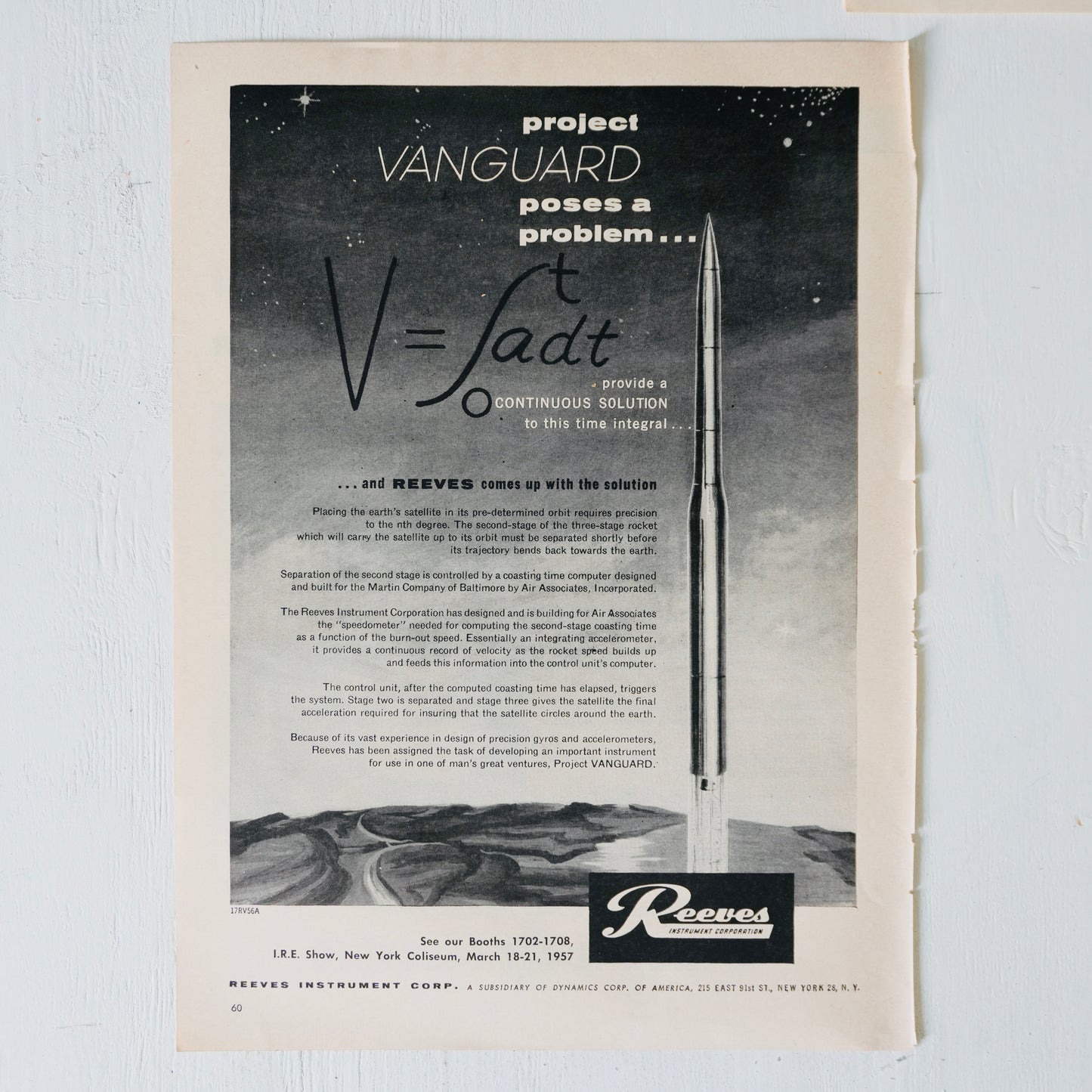 Reeves Instrument Project Vanguard Ad