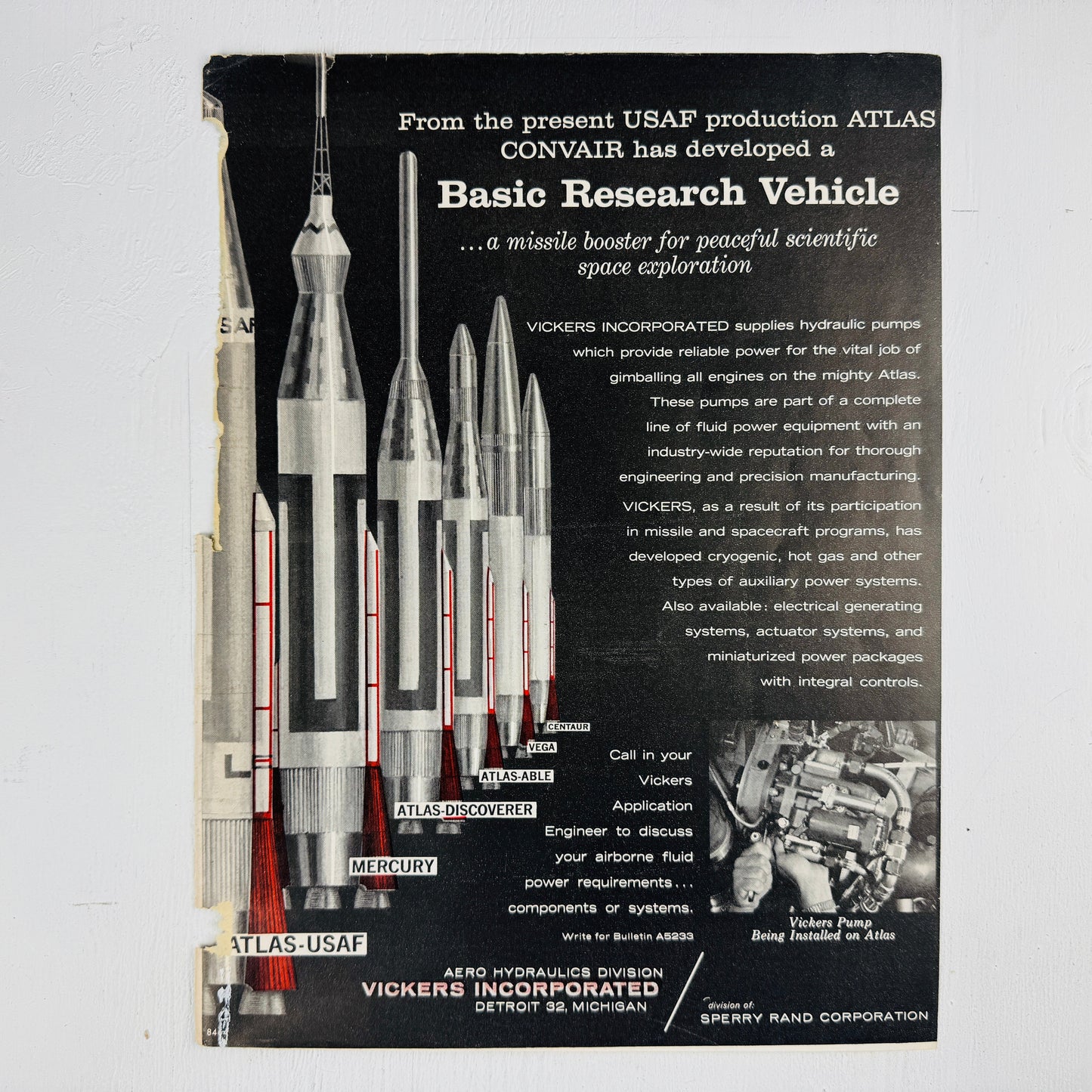 Convair Atlas Basic Research Vehicle