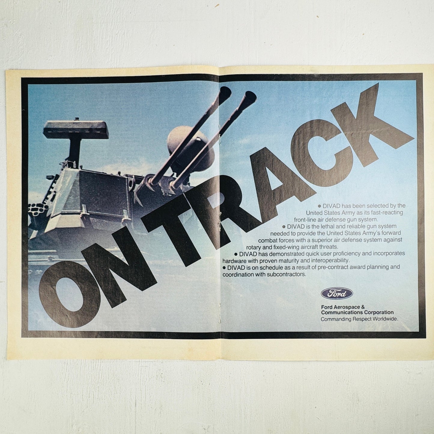 Ford DIVAD Gun On Track