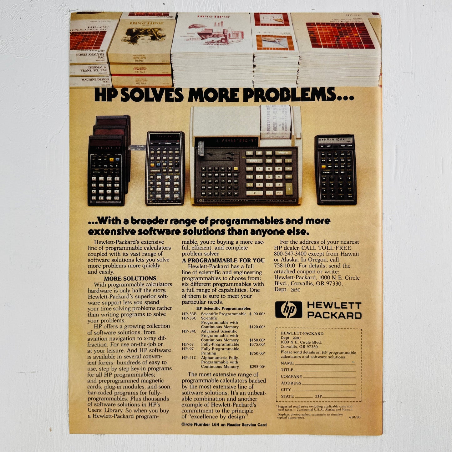 HP Solves More Problems