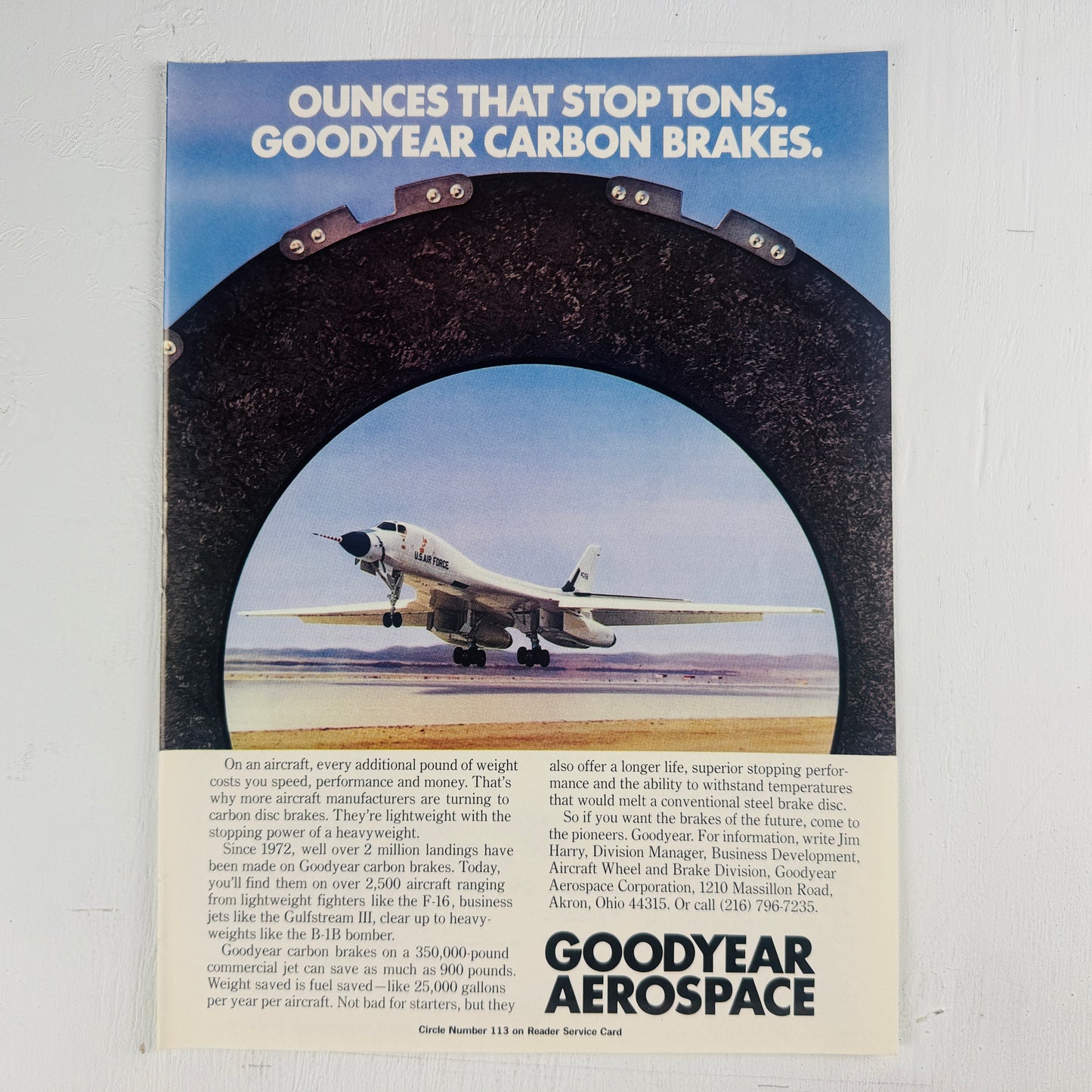 Goodyear B-1B Brakes