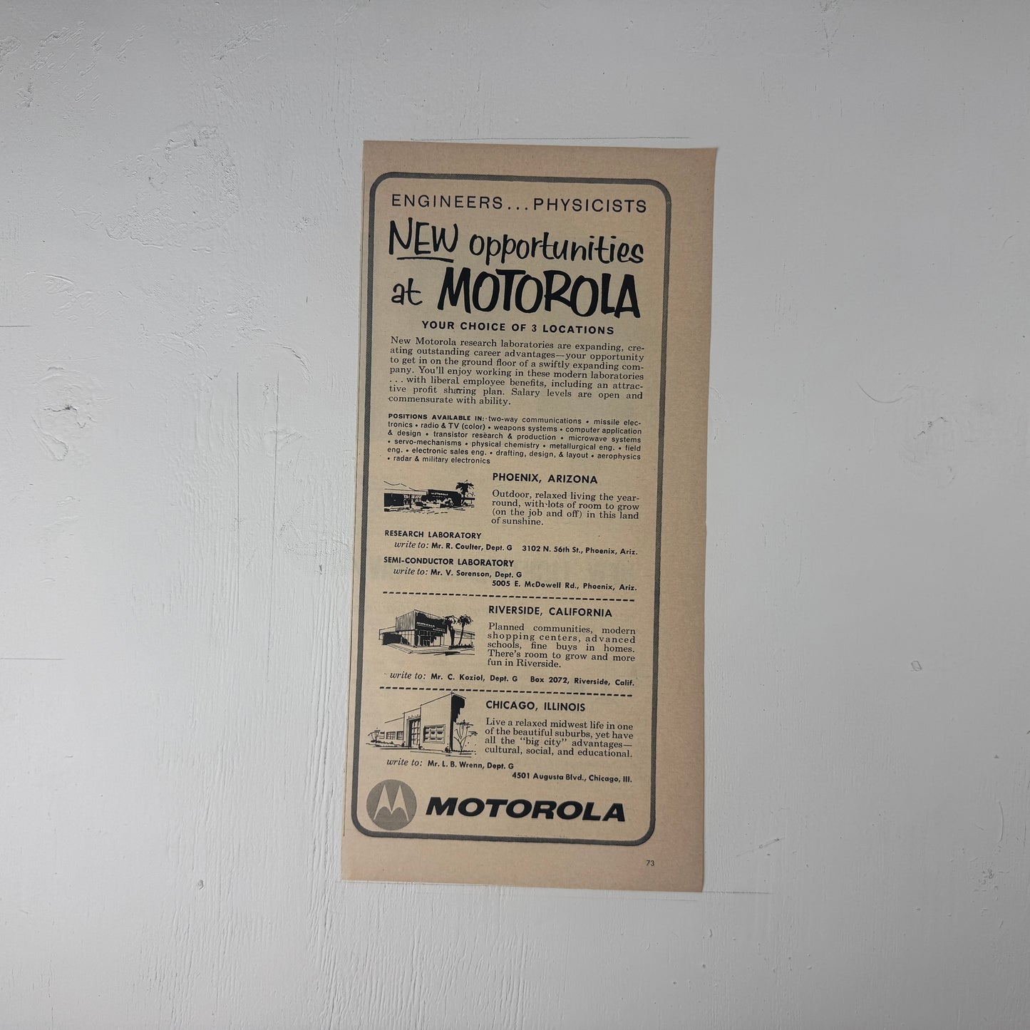 New Opportunities at Motorola