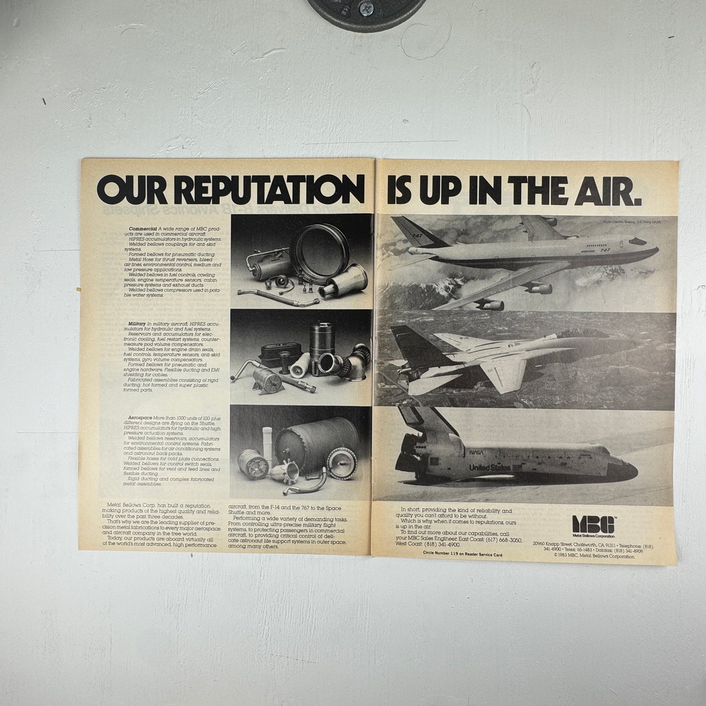 "Our Reputation Is Up In The Air" 2-Page Ad