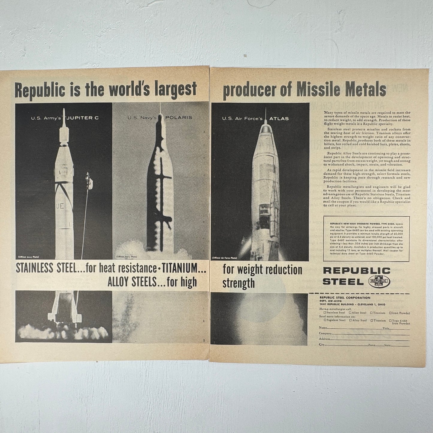 Republic Missile Metals Ad