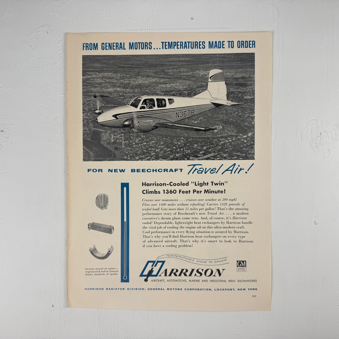 Beechcraft Travel Air Heat Exchangers Ad