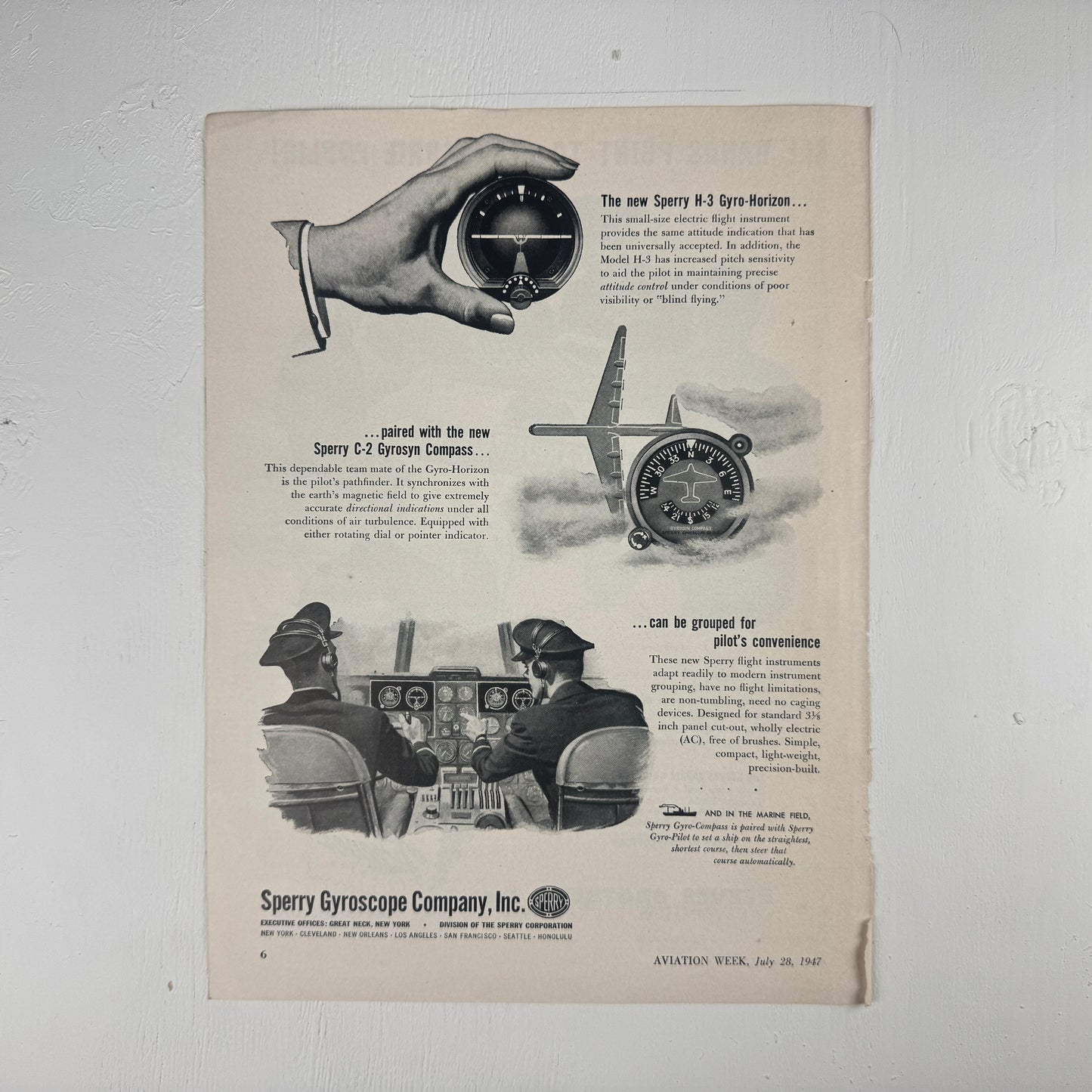 Sperry Instruments 40's Ad