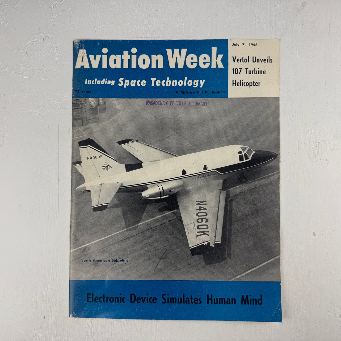 Sabreliner Aviation Week Cover