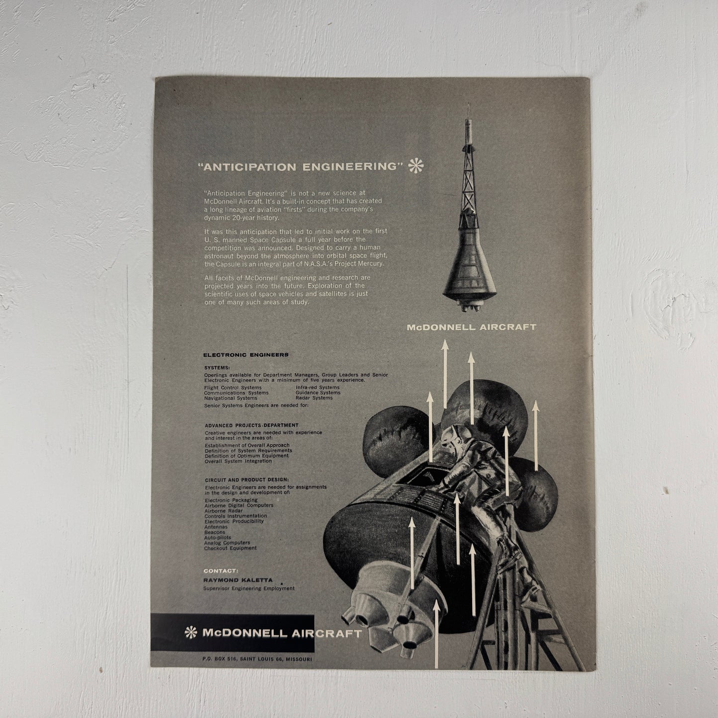 Mercury Capsule McDonnell Recruiting Ad