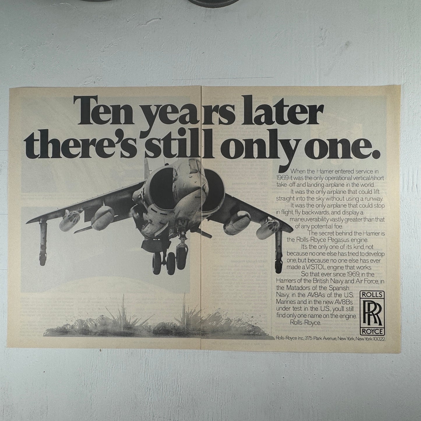 Harrier Rolls Royce "Still Only One"