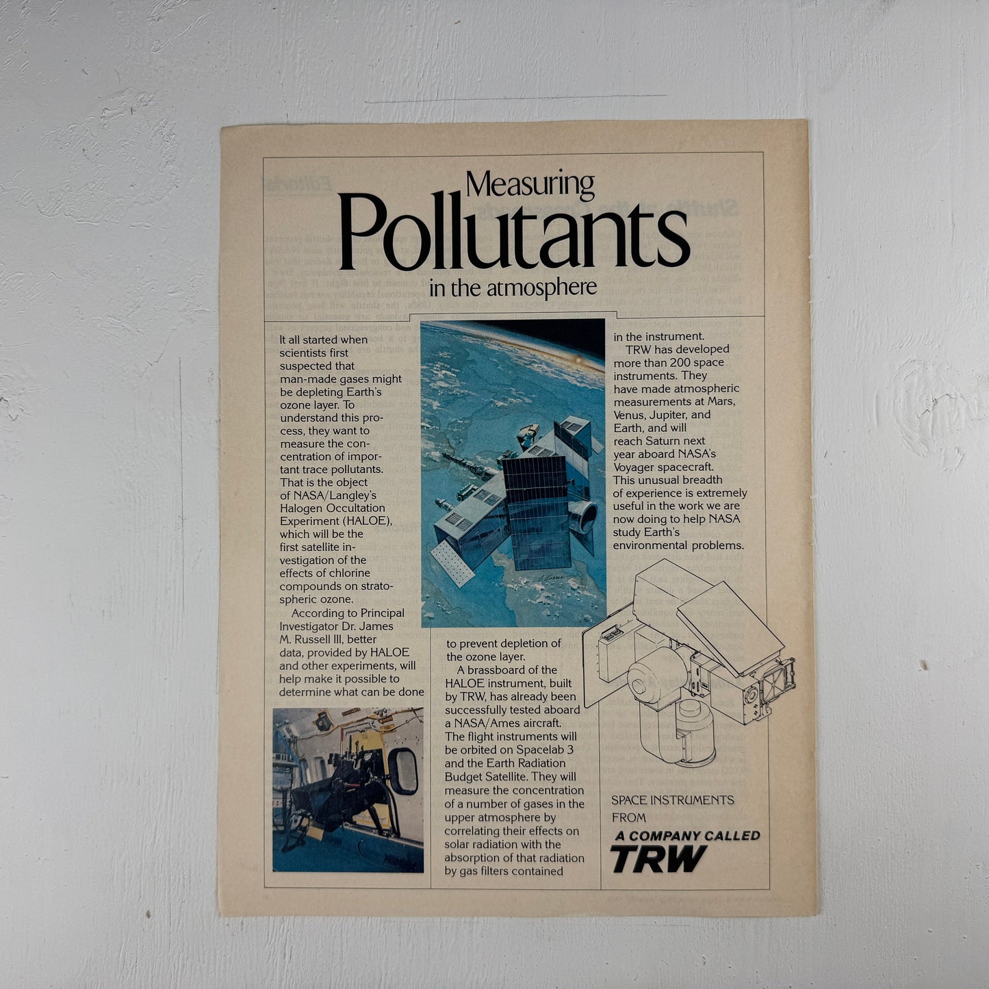 TRW Measuring Pollutants