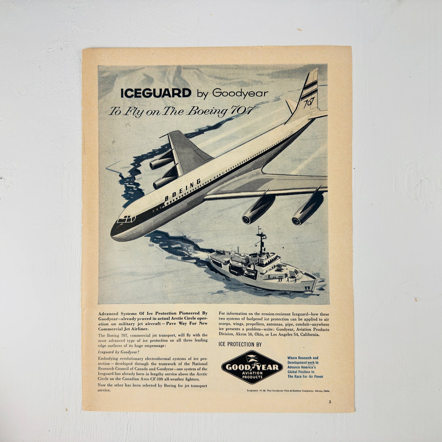 Boeing 707 with Goodyear Iceguard