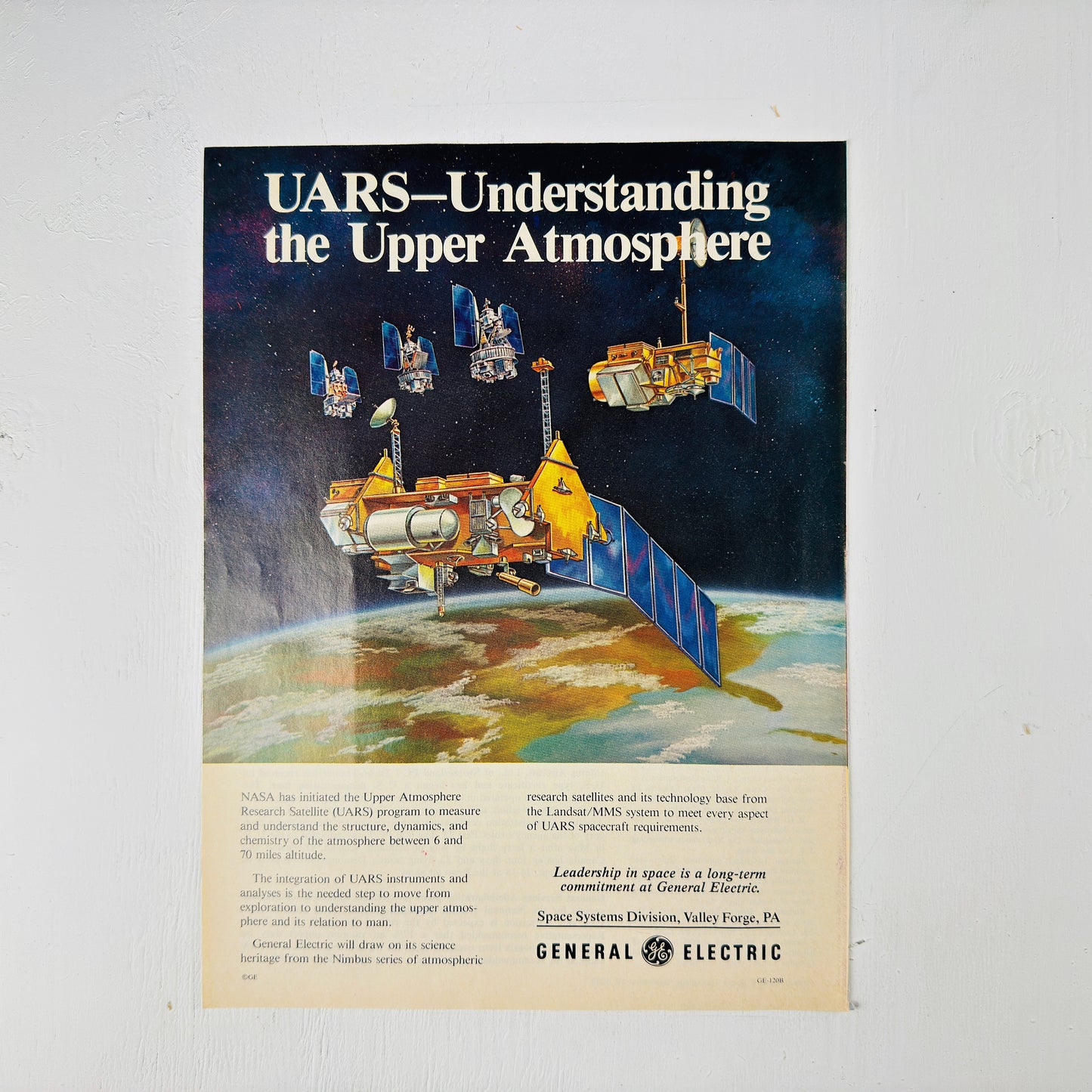GE UARS Satellite Ad