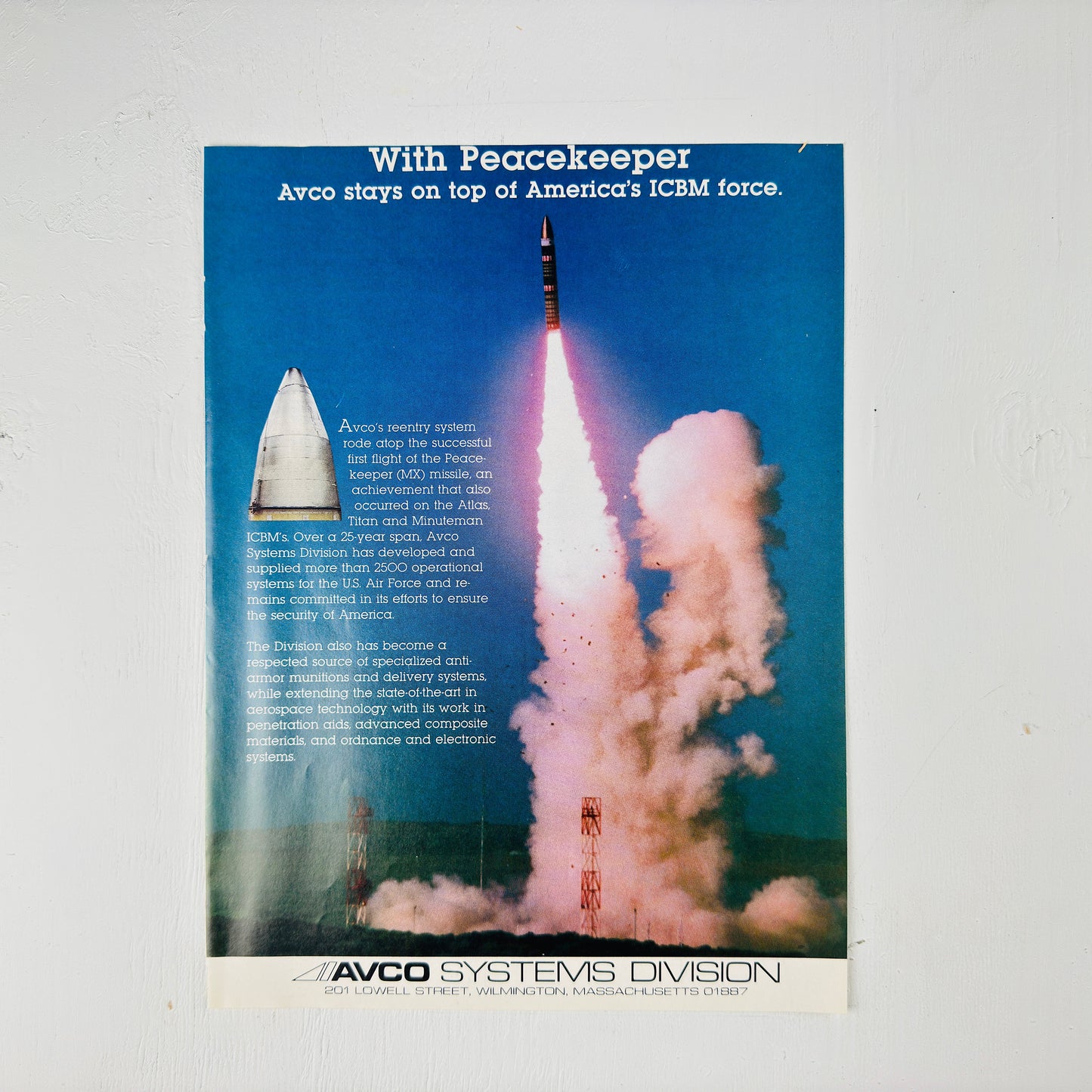 Avco Stays on Top Peacekeeper Ad