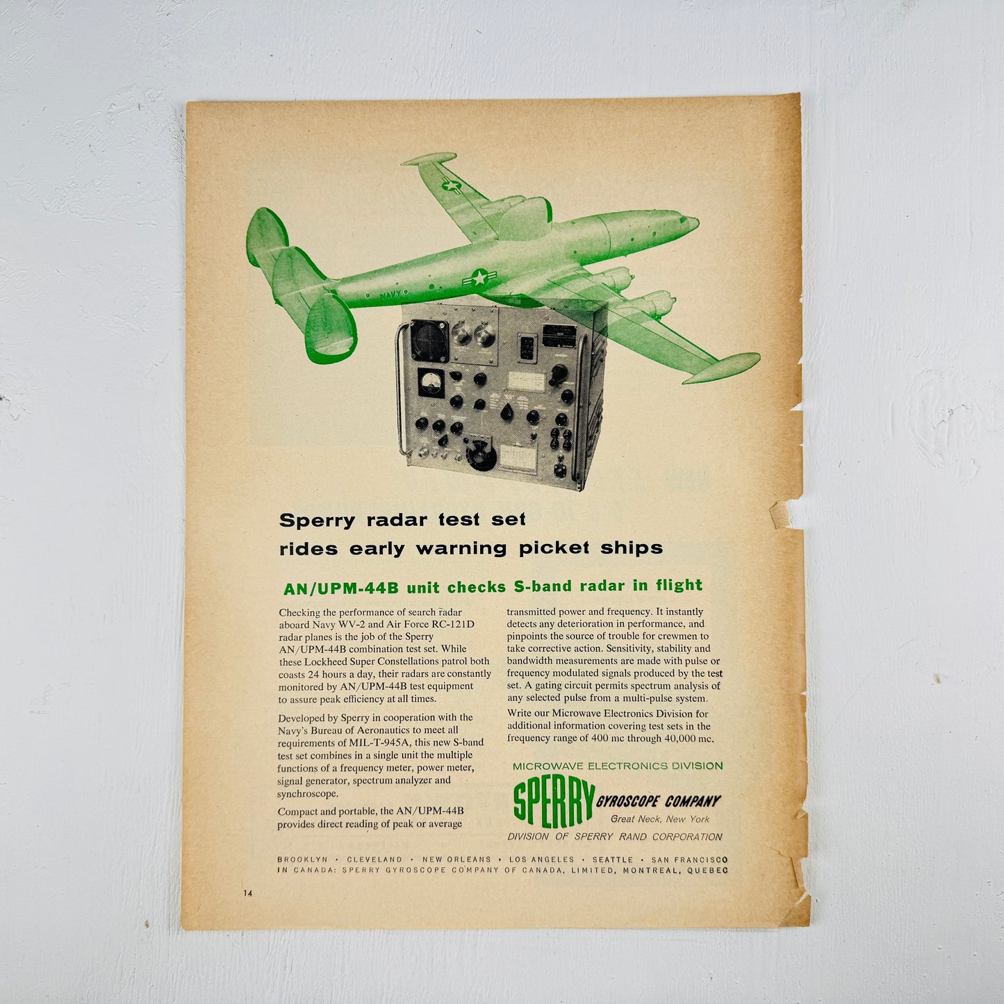 Sperry Early Warning Radar Test Set