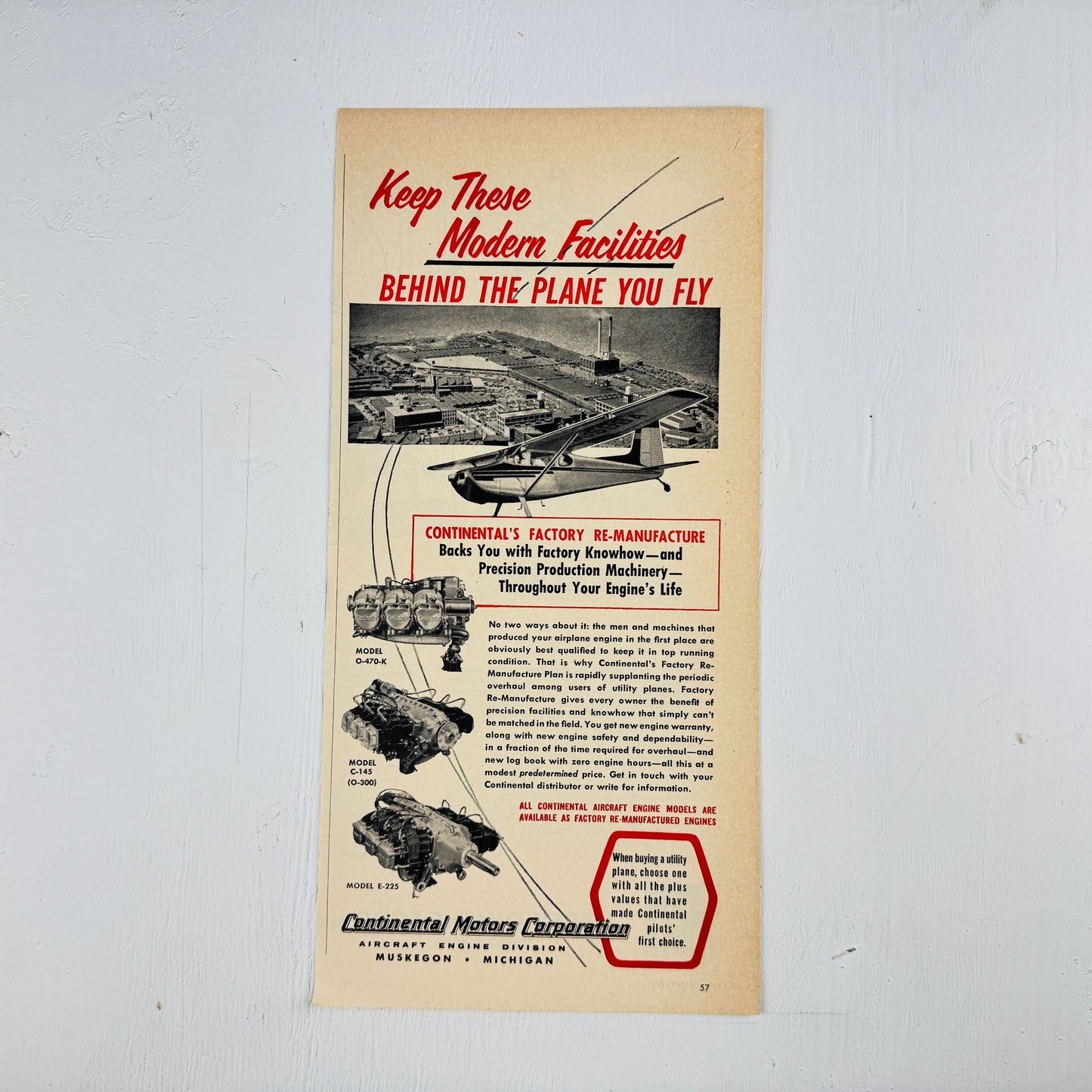 Continental Motors Modern Facilities