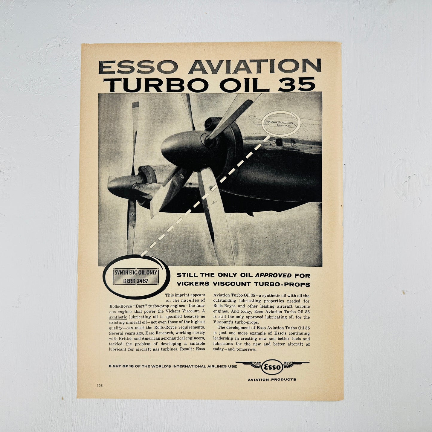 Esso Aviation Oil for Vickers Viscount