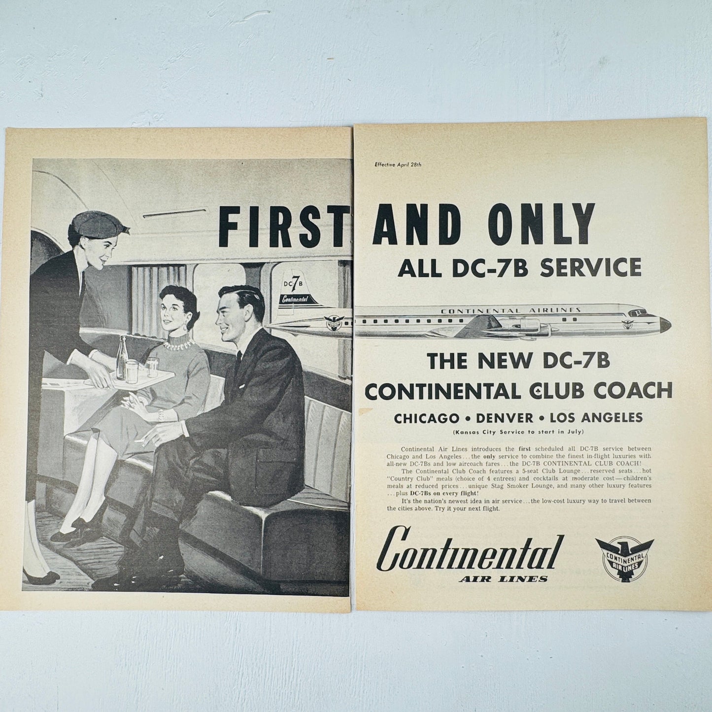 Continental Airlines: DC-7 Club Coach