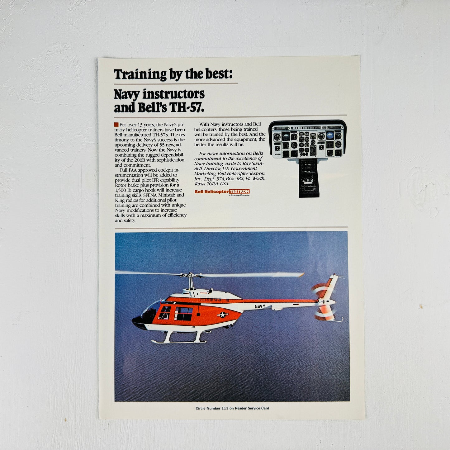 Bell TH-57 for Navy Training