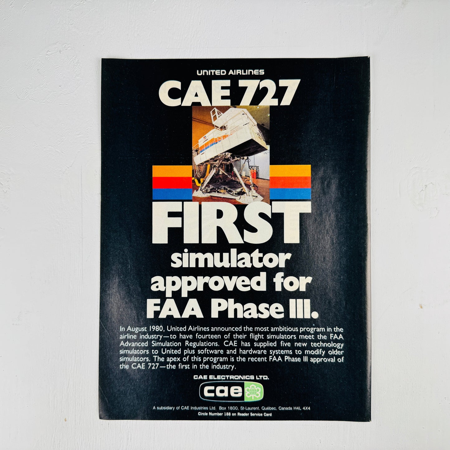 United Airlines CAE Simulator