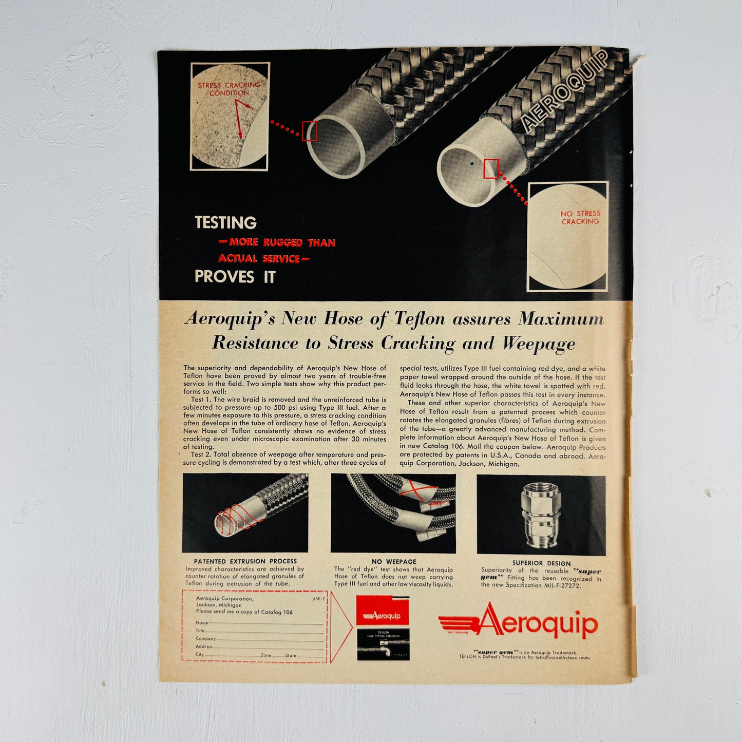 Aeroquip Teflon Hoses