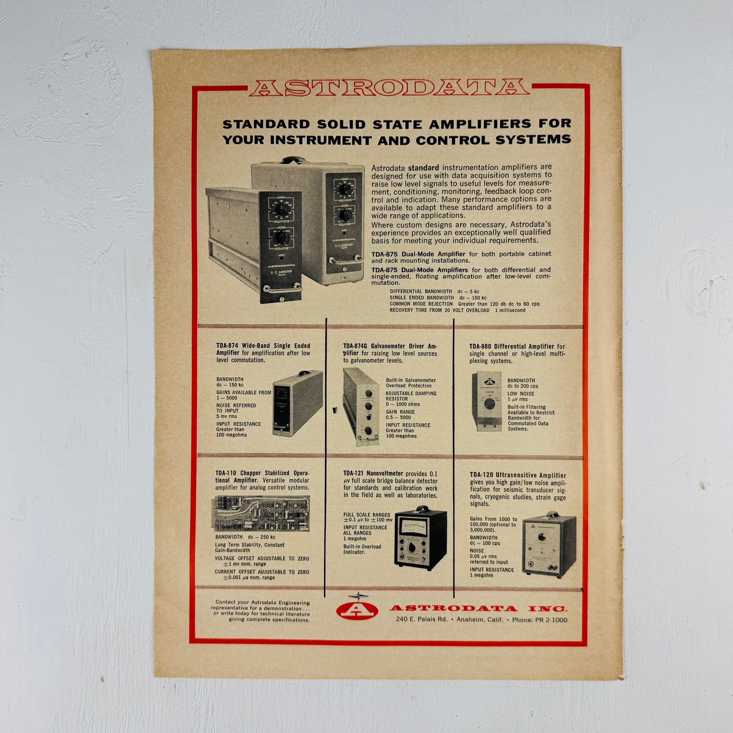 Astrodata Solid State Amplifiers