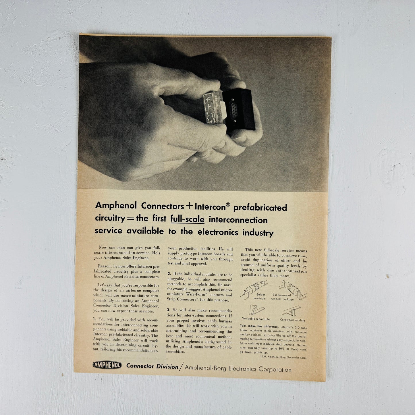 Amphenol Connectors 1960's Ad