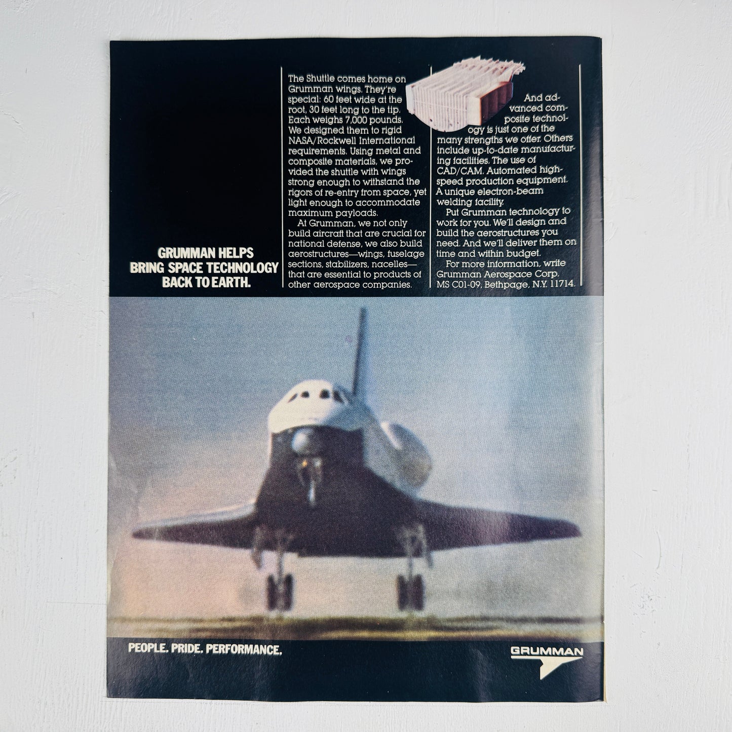 Grumman Space Shuttle Ad