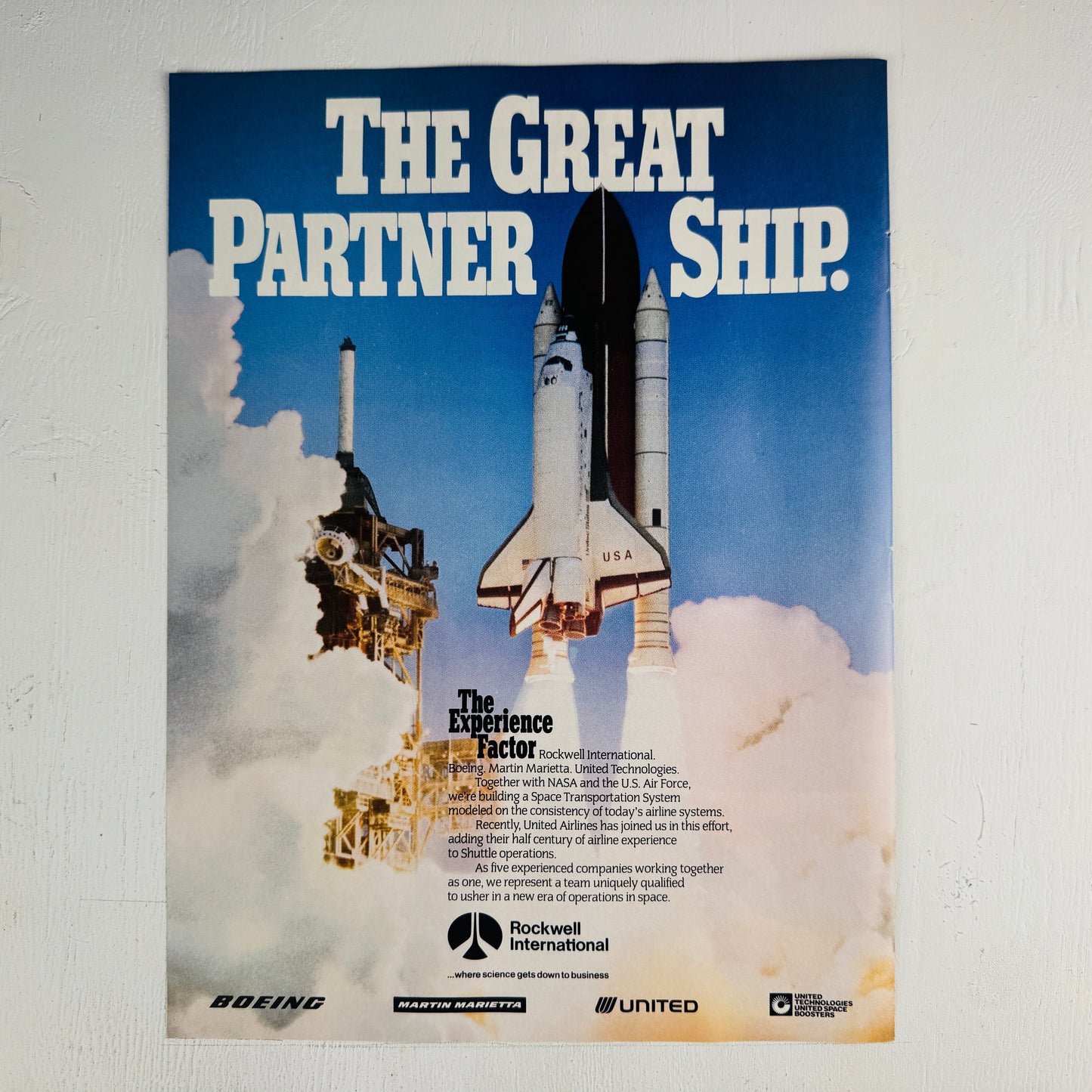 Space Shuttle: The Great Partner Ship