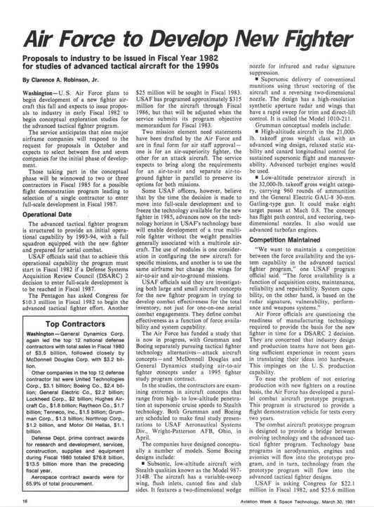 Future Fighters 1981 Article