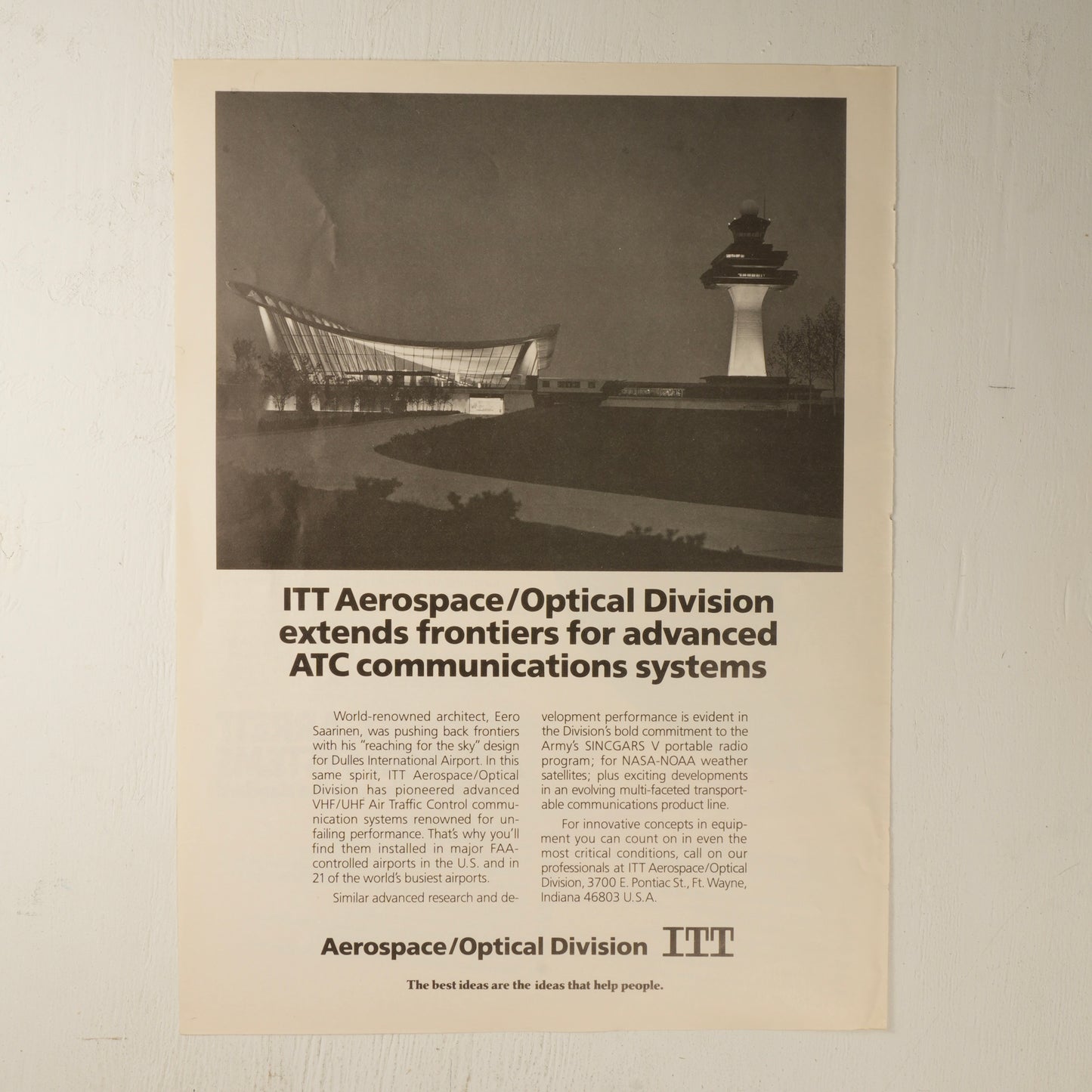 ITT Dulles ATC Ad