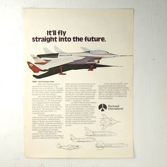 Rockwell HiMAT Straight Into the Future