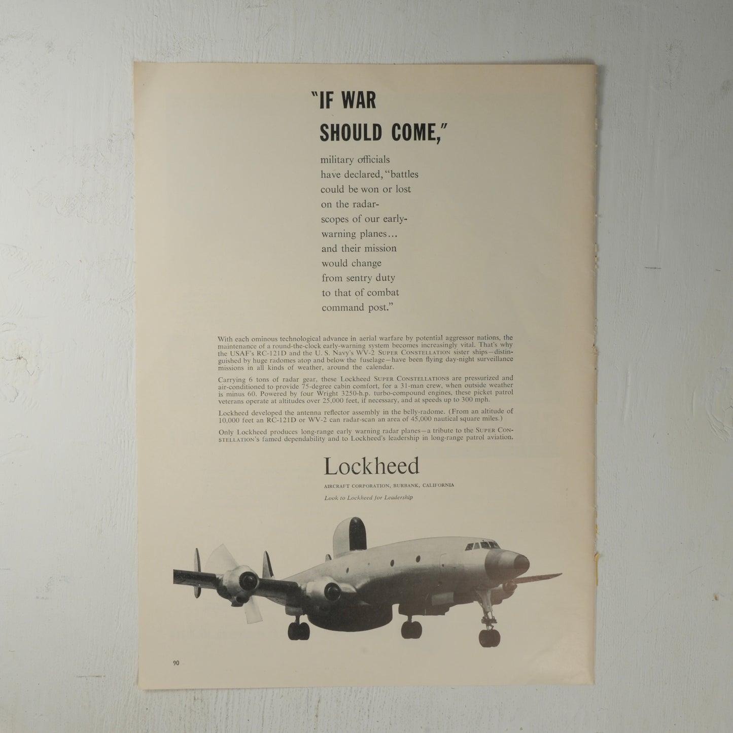 Lockheed Constellation Airborne Early Warning