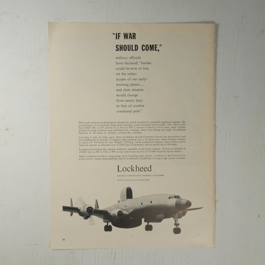 Lockheed Constellation Airborne Early Warning