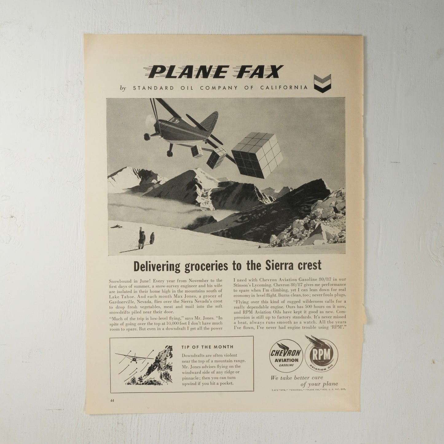 Chevron Plane Fax