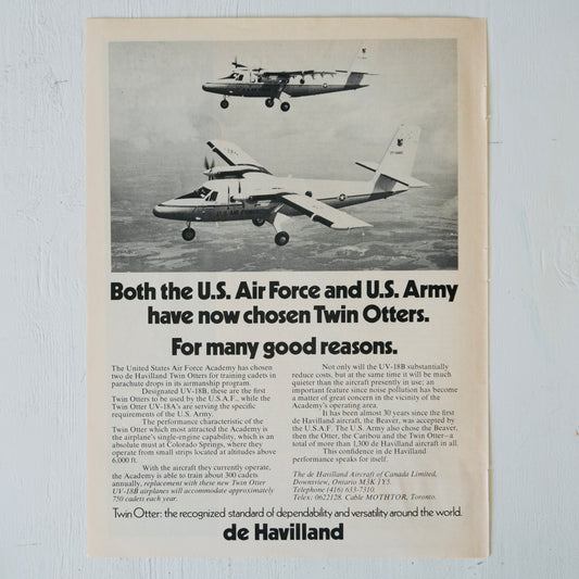 de Havilland Twin Otter USAF Academy Ad