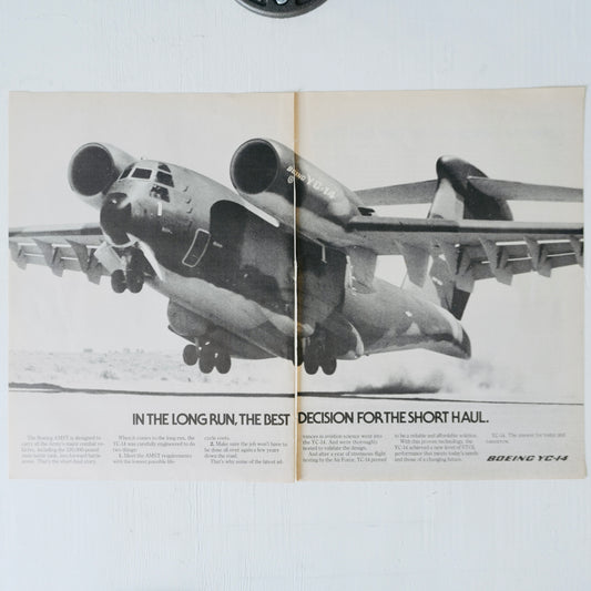 Boeing YC-14 In the Long Run 2-Page Ad