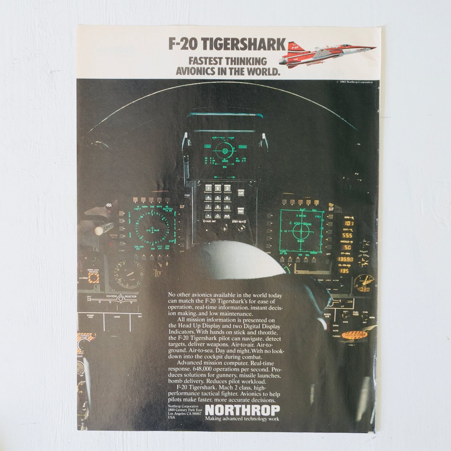 F-20 Tigershark Avionics