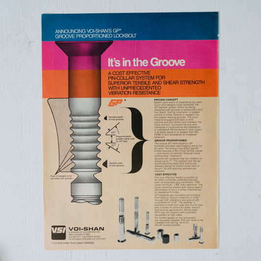It's in the groove fastener