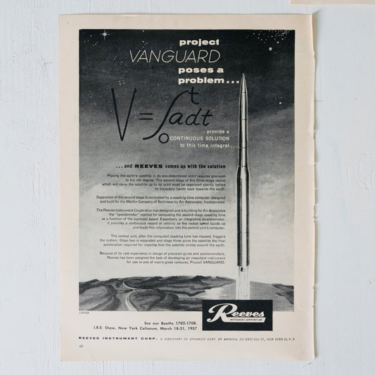 Reeves Instrument Project Vanguard Ad