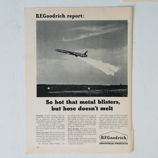 B.F. Goodrich Teflon Hose for Guided Missiles Ad