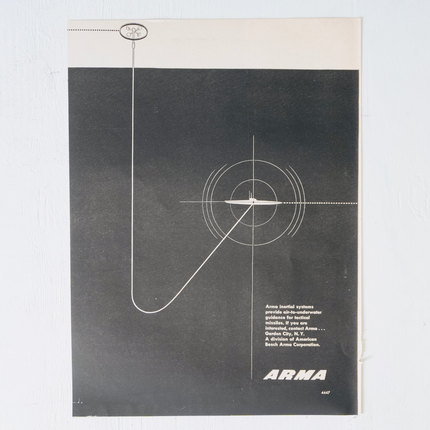 Arma Air-to-Underwater Missile Guidance Ad