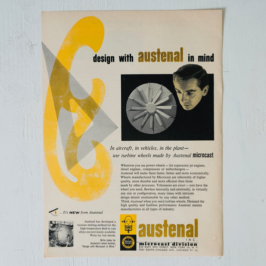 Austenal Microcast Turbine Wheels Ad
