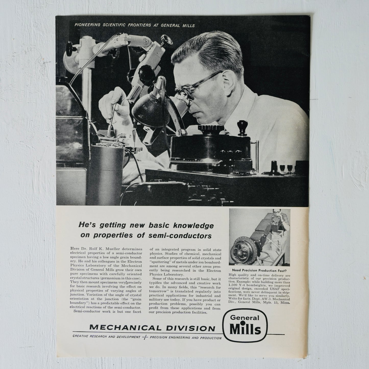 General Mills Semiconductor Research Ad