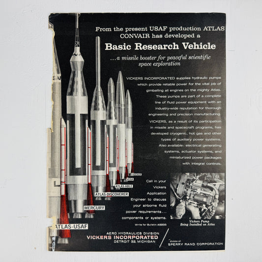 Convair Atlas Basic Research Vehicle